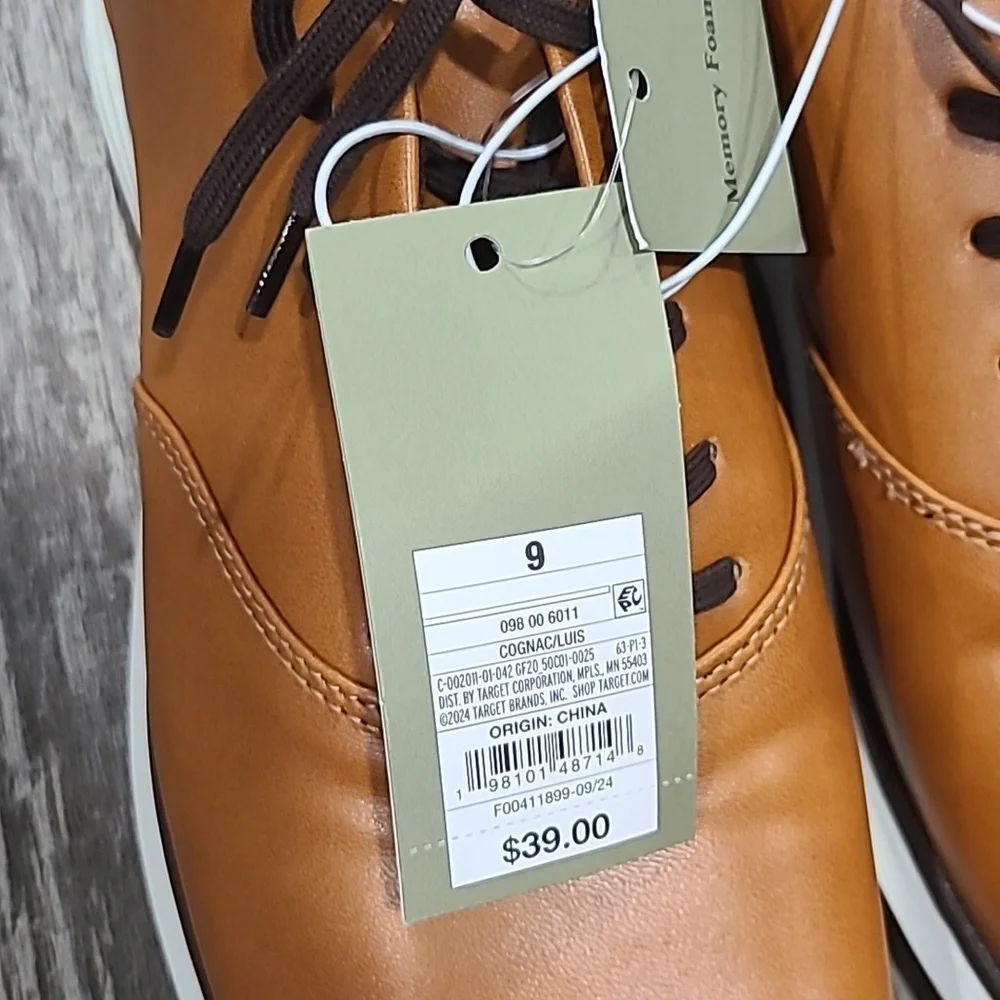 Goodfellow & Co Luis Hybrid Oxford Sneakers - Cognac Size 9
